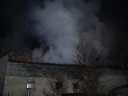 Nocny pożar w Popielowie