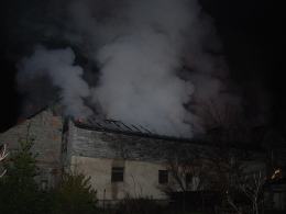 Nocny pożar w Popielowie