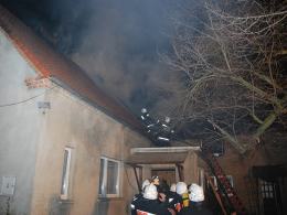 Nocny pożar w Popielowie
