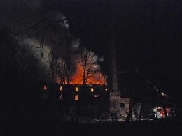 Ogromny pożar w Kluczborku