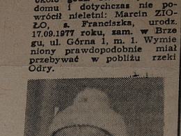 Pomimo akcji w terenie, oraz takich jak ten komunikatów w prasie, chłopca nie udało się odnaleźć.