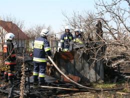 Pożar altanki w Opolu