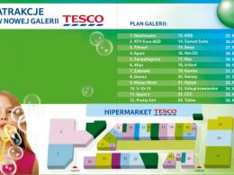 Zobacz jakie firmy znajdą się w nowej galerii Tesco.