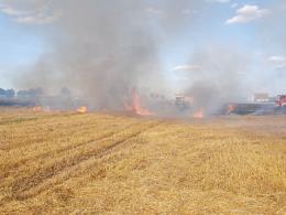 Groźny pożar pod Kluczborkiem