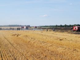 Groźny pożar pod Kluczborkiem