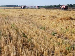 Groźny pożar pod Kluczborkiem