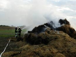 Pożar słomy w Opolu