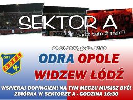 Odra Opole - Widzew Łódź - piątek 24.10, godz. 17.00.