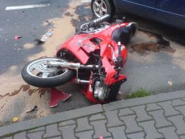Potrącenie motocyklisty w Krapkowicach