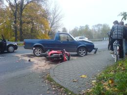 Potrącenie motocyklisty w Krapkowicach