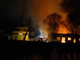 Pożar tartaku w Kluczborku