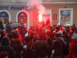 Kibice Odry Opole manifestowali pod Ratuszem