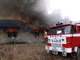 Pożar domu w Biadaczu