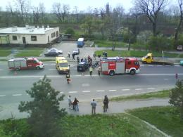 Motocyklista ranny w wypadku