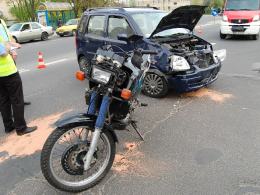 Motocyklista ranny w wypadku