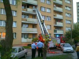 Pożar mieszkania na Chabrach