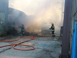 Pożar hurtowni opakowań w Opolu