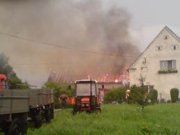 Od pioruna zapaliła się stodoła