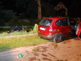 Wypadł z drogi po pijaku