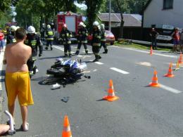 22-letni motocyklista ranny w wypadku