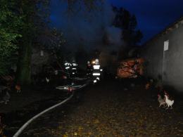 Pożar kurników w Górkach