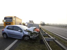 Karambol na autostradzie A4