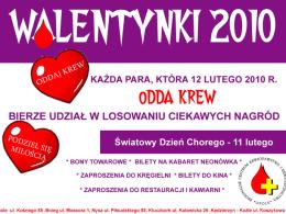Oddaj krew na Walentynki