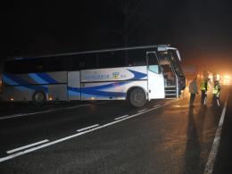 Autobus zablokował krajową 94