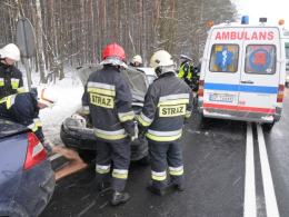 Zderzenie czterech samochodów w Schodni