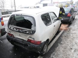 Zderzenie czterech samochodów w Schodni