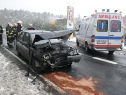 Zderzenie czterech samochodów w Schodni