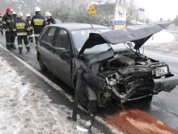 Zderzenie czterech samochodów w Schodni