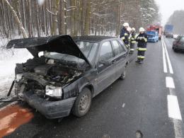Zderzenie czterech samochodów w Schodni