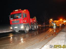 Wypadek transportu ponadgabarytowego