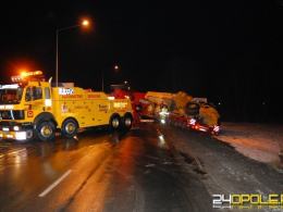 Wypadek transportu ponadgabarytowego