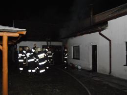 Nocny pożar w Grodźcu