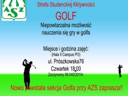 Golf dla studentów