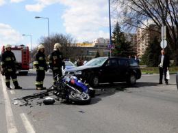 Wymusił pierwszeństwo na motocykliście