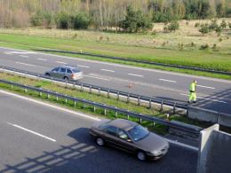 Kolizja czterech pojazdów na autostradzie A4