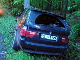 BMW uderzyło w drzewo