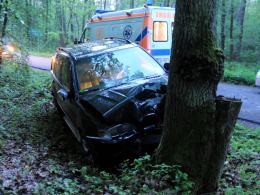 BMW uderzyło w drzewo