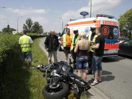 Motocyklista przesadził z prędkością