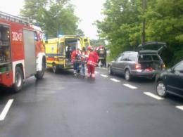 Zderzenie czołowe forda z autobusem