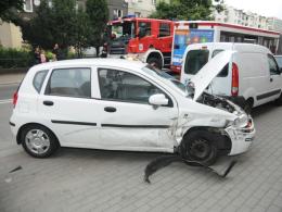 Kierowca daewoo wymusił pierwszeństwo