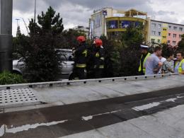 Wypadek na rondzie w Opolu