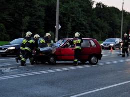 Pożar samochodu w Opolu