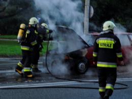 Pożar samochodu w Opolu