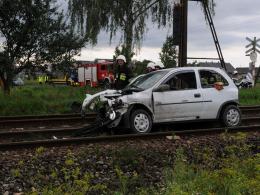 Wypadek na przejeździe kolejowym