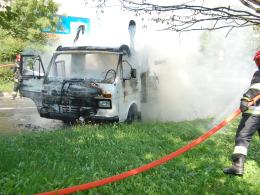 Pożar samochodu na Chabrach