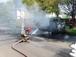 Pożar samochodu na Chabrach